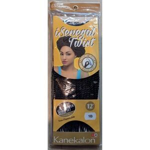 4 Pks Essence iSenegal Twist 12" 1B Braids Non Flammable Kanekalon Crochet Ready